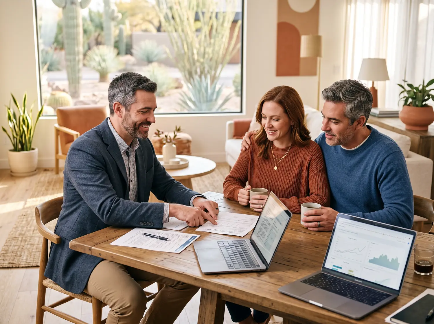 Chipman Insurance sitting down with a couple to walk through their coverage options